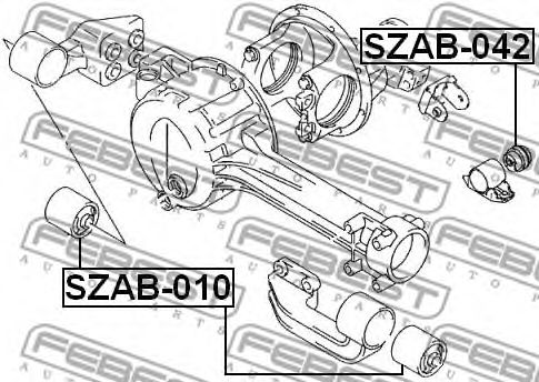 Опора, дифференциал FEBEST SZAB-010 - Фото 1