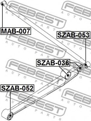 Сайлентблок рычага FEBEST SZAB-052 - Фото 1