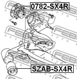 Втулка, балка моста FEBEST SZAB-SX4R - Фото 1
