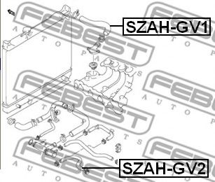 Патрубок системы охлаждения FEBEST SZAH-GV2 - Фото 1