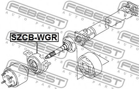 Подвесной подшипник карданного вала FEBEST SZCB-WGR - Фото 1