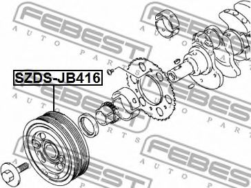Шкив коленвала FEBEST SZDS-JB416 - Фото 1
