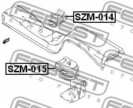 Подушка двигателя FEBEST SZM-014 - Фото 1