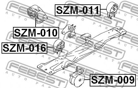 Подушка двигателя FEBEST SZM-016 - Фото 1