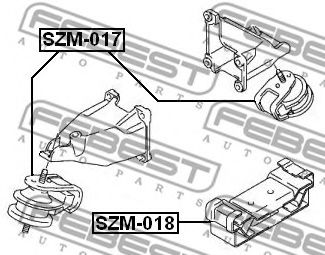 Подушка двигателя FEBEST SZM-017 - Фото 1