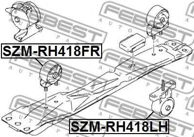 Подушка двигателя FEBEST SZM-RH418LH - Фото 1