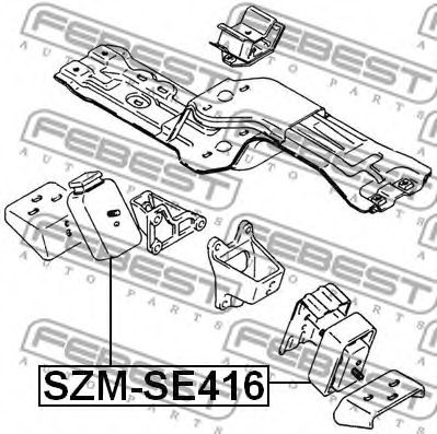 Подушка двигателя FEBEST SZM-SE416 - Фото 1
