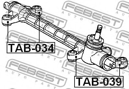 Сайлентблок рулевого механизма FEBEST TAB-039 - Фото 1