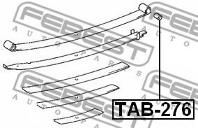 Втулка, листова ресора FEBEST TAB-276 - Фото 1