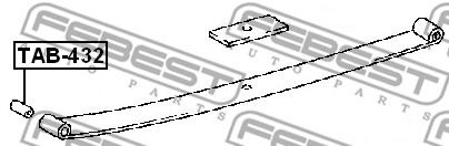 Втулка, листова ресора FEBEST TAB-432 - Фото 1