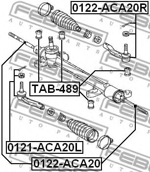 Сайлентблок рулевого механизма FEBEST TAB-489 - Фото 1