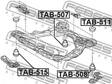 Втулка, балка моста FEBEST TAB-515 - Фото 1