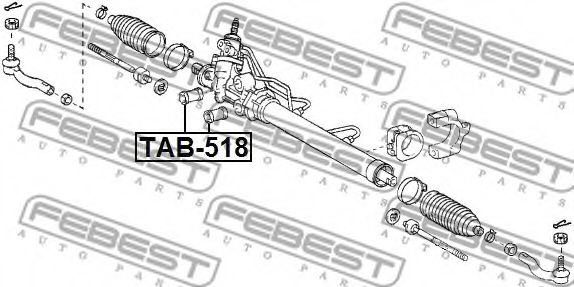 Сайлентблок рулевого механизма FEBEST TAB-518 - Фото 1