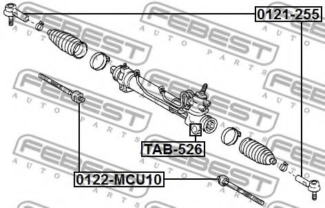 Сайлентблок рулевого механизма FEBEST TAB-526 - Фото 1