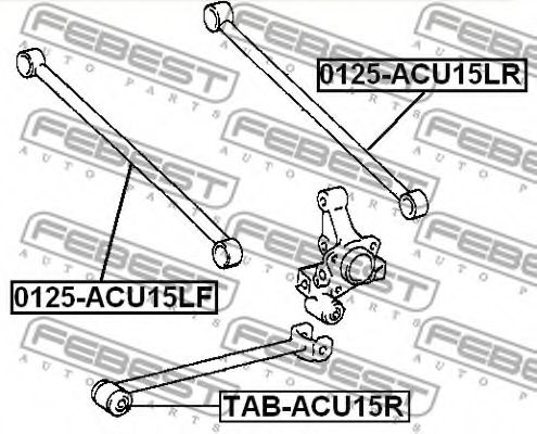 Сайлентблок рычага FEBEST TAB-ACU15R - Фото 1