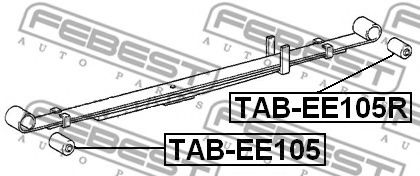 Втулка, листова ресора FEBEST TAB-EE105 - Фото 1