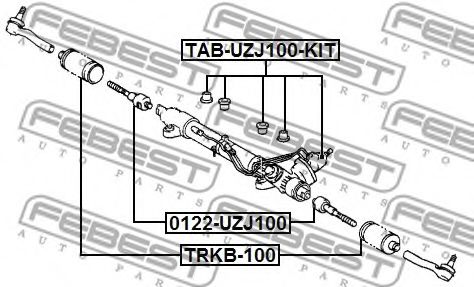 Сайлентблок рулевого механизма FEBEST TAB-UZJ100-KIT - Фото 1