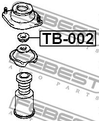 Подшипник качения, опора стойки амортизатора FEBEST TB-002 - Фото 1