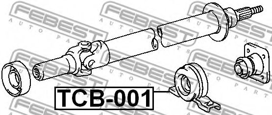 Подвесной подшипник карданного вала FEBEST TCB-001 - Фото 1