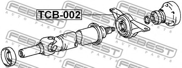 Подвесной подшипник карданного вала FEBEST TCB-002 - Фото 1