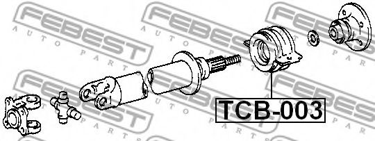 Подвесной подшипник карданного вала FEBEST TCB-003 - Фото 1
