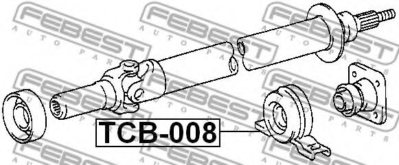 Подвесной подшипник карданного вала FEBEST TCB-008 - Фото 1