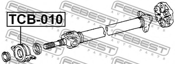 Подвесной подшипник карданного вала FEBEST TCB-010 - Фото 1