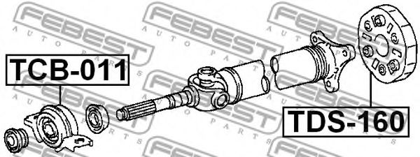Подвесной подшипник карданного вала FEBEST TCB-011 - Фото 1