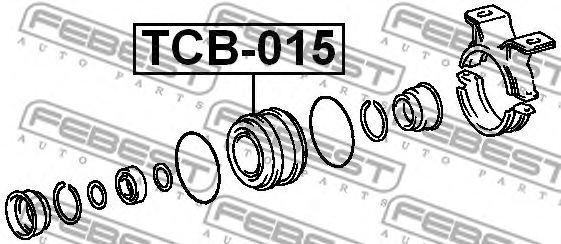 Подвесной подшипник карданного вала FEBEST TCB-015 - Фото 1
