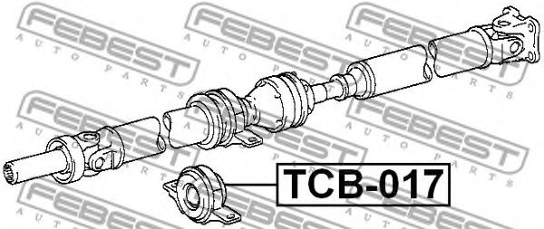 Подвесной подшипник карданного вала FEBEST TCB-017 - Фото 1