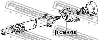 Подвесной подшипник карданного вала FEBEST TCB-019 - Фото 1