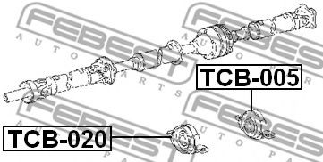 Подвесной подшипник карданного вала FEBEST TCB-020 - Фото 1