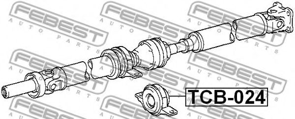 Подвесной подшипник карданного вала FEBEST TCB-024 - Фото 1
