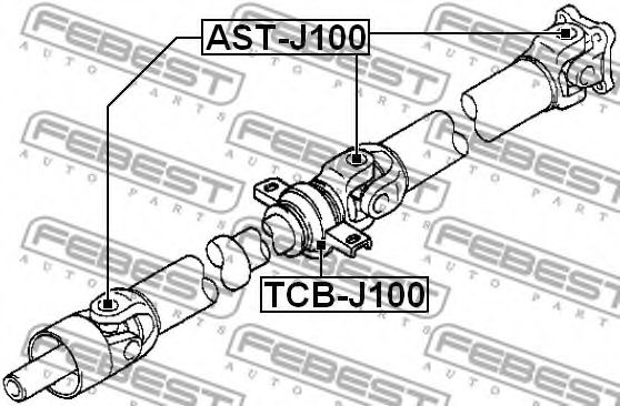 Подвесной подшипник карданного вала FEBEST TCB-J100 - Фото 1