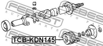 Подвесной подшипник карданного вала FEBEST TCB-KDN145 - Фото 1