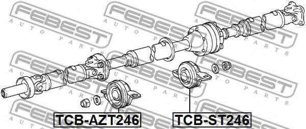 Подвесной подшипник карданного вала FEBEST TCB-ST246 - Фото 1