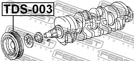 Шкив коленвала FEBEST TDS-003 - Фото 1