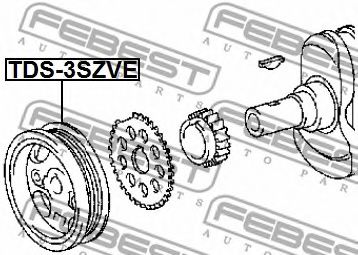 Шкив коленвала FEBEST TDS-3SZVE - Фото 1