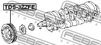 Шкив коленвала FEBEST TDS-3ZZFE - Фото 1