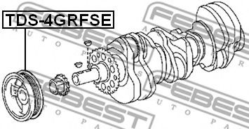 Шкив коленвала FEBEST TDS-4GRFSE - Фото 1