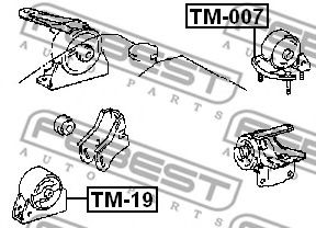 Подушка двигателя FEBEST TM-007 - Фото 1