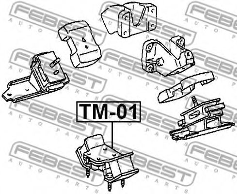 Подушка двигателя FEBEST TM-01 - Фото 1