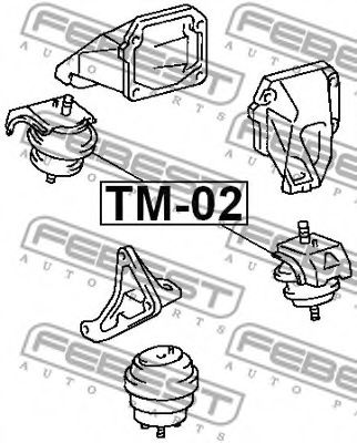 Подушка двигателя FEBEST TM-02 - Фото 1