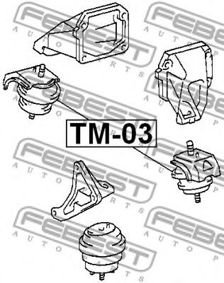 Подушка двигателя FEBEST TM-03 - Фото 1