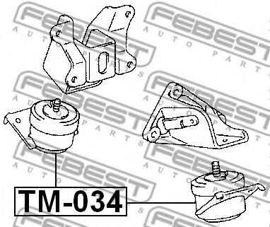 Подушка двигателя FEBEST TM-034 - Фото 1
