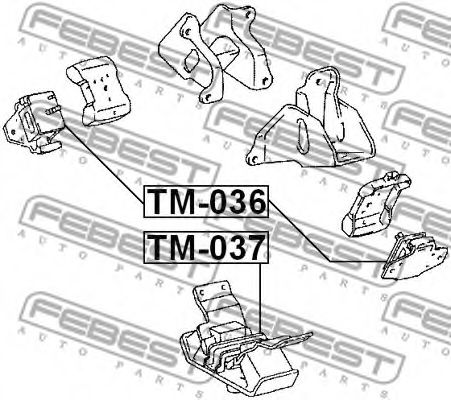 Подушка двигателя FEBEST TM-037 - Фото 1