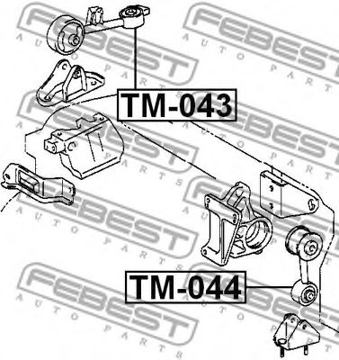 Подушка двигателя FEBEST TM-043 - Фото 1