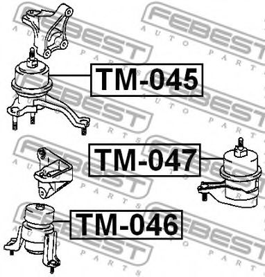 Подушка двигателя FEBEST TM-045 - Фото 1