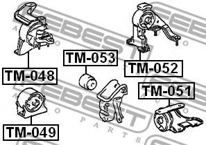 Подушка двигуна FEBEST TM-049 - Фото 1