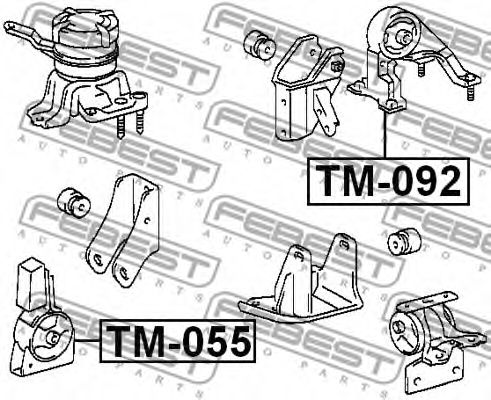 Подушка двигателя FEBEST TM-055 - Фото 1